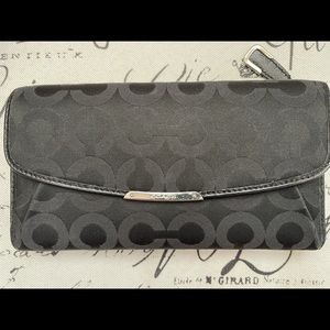 Coach. Black. Wallet.
